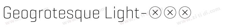 Geogrotesque Light字体转换